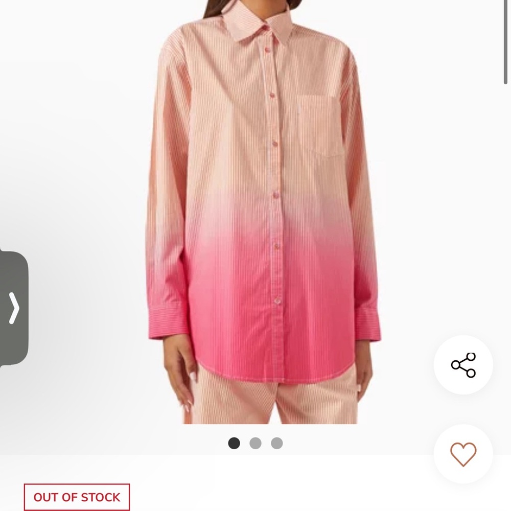 Solid & striped ombré shirt